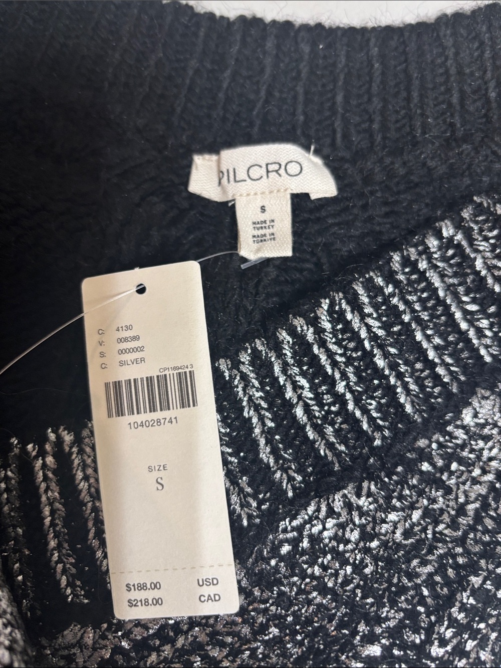 Anthropologie Black and Silver Midi Dress - Picture 8 of 9